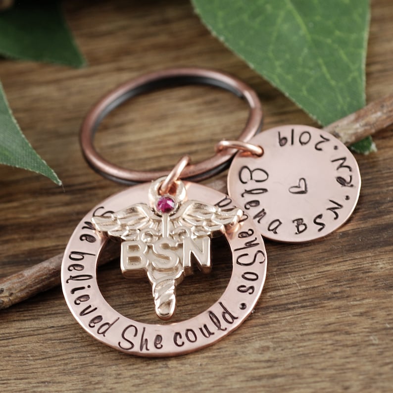 Personalized BSN Graduation Gift RN Keychain Graduation Gift Etsy