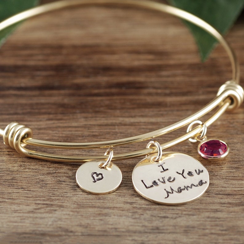 Custom Mother's Bracelet, I Love You Mama Bracelet, Gift for Mom, Personalized Mom Bracelet, Birthday Gift Mom, Gift for Mama, Mother's Gift image 1