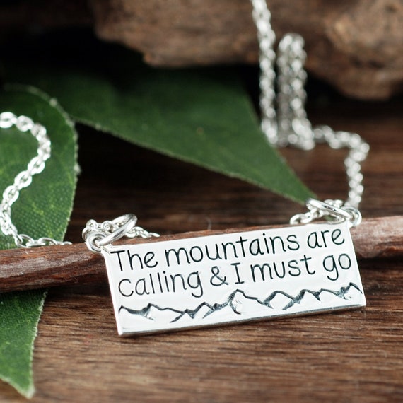 The mountains are calling clearance and i must go necklace