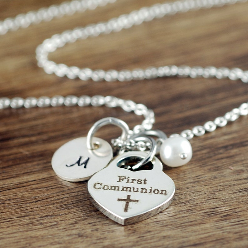 Personalized Communion Necklace Gift for Communion Cross Necklace Religious Gift First Communion Necklace First Holy Communion Gift