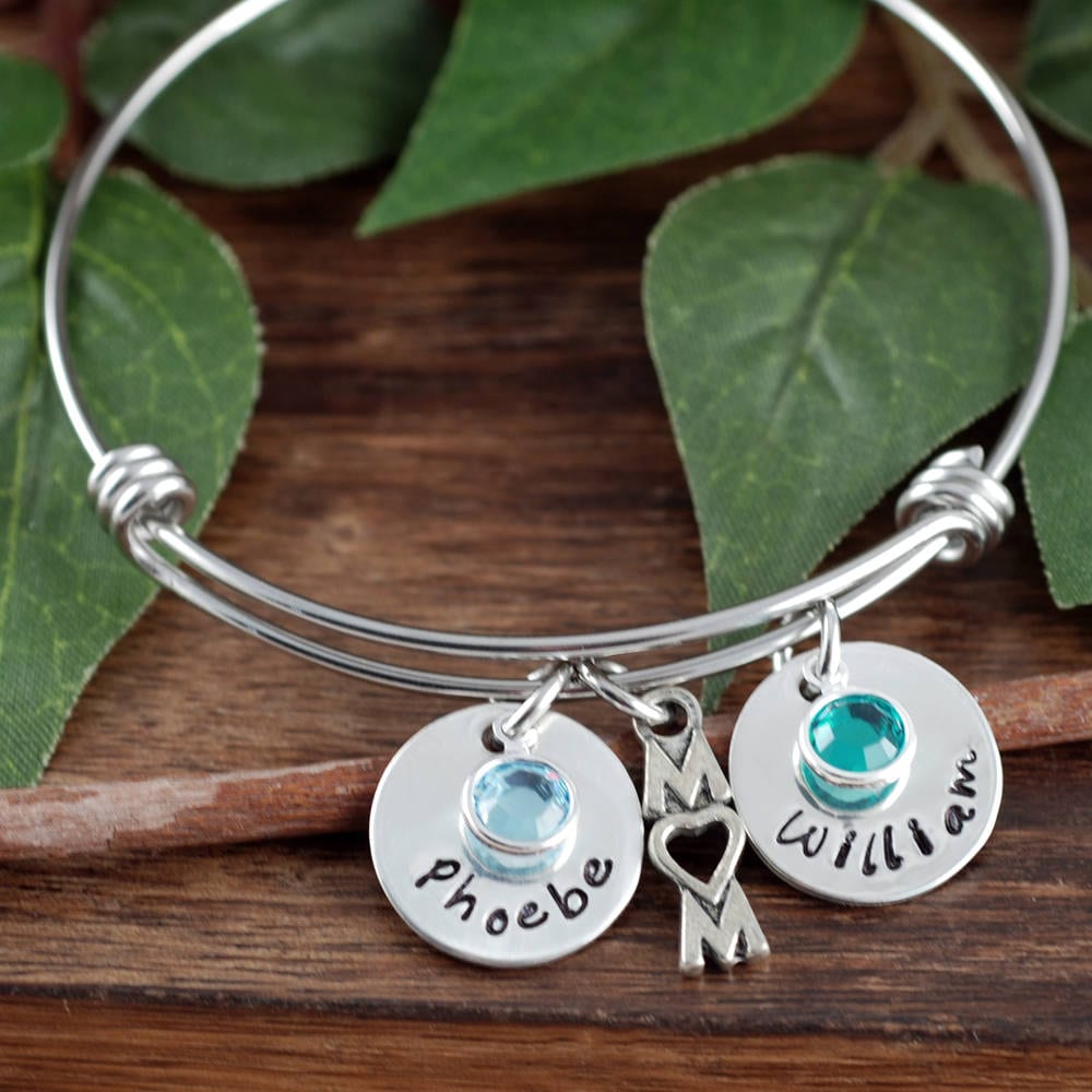 Gold Personalized Mom Bracelet, Gift for Mom, Mother's Bracelet, Mom