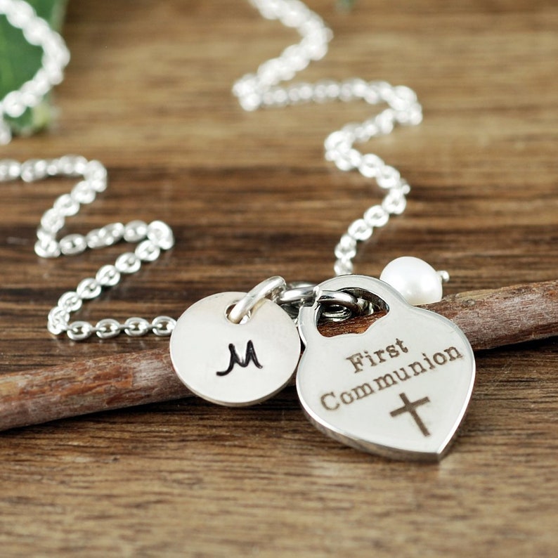 Personalized Communion Necklace Gift for Communion Cross Necklace Religious Gift First Communion Necklace First Holy Communion Gift