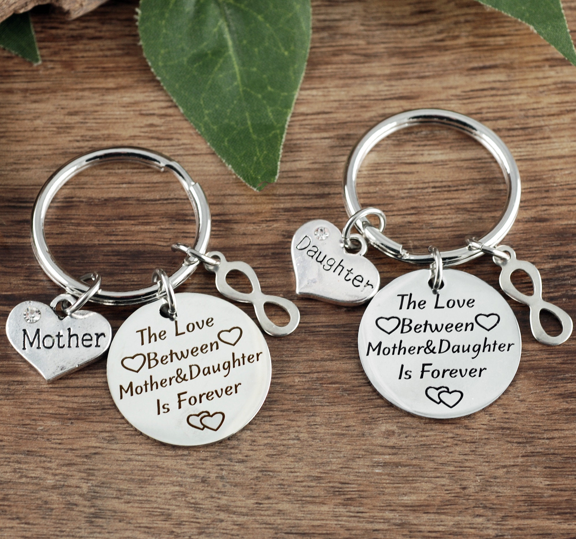 SKYCARPER Mother Day Keychain,Mom Birthday Gifts from Daughter Keychain-As My Mom and Best Friend,Love Always, Adult Unisex, Stainless