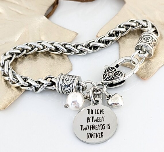 Natural Stone BFF Bracelet - Friendship Gift For Women With Gift Card