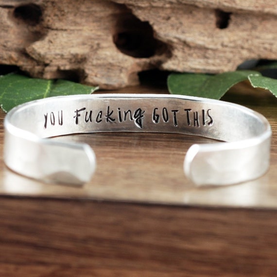 You Got This Bracelet, Power Bracelet, Custom Cuff Bracelet, Inspirational Cuff, Motivational Jewelry, Gift for Her, Unique Gift for Women