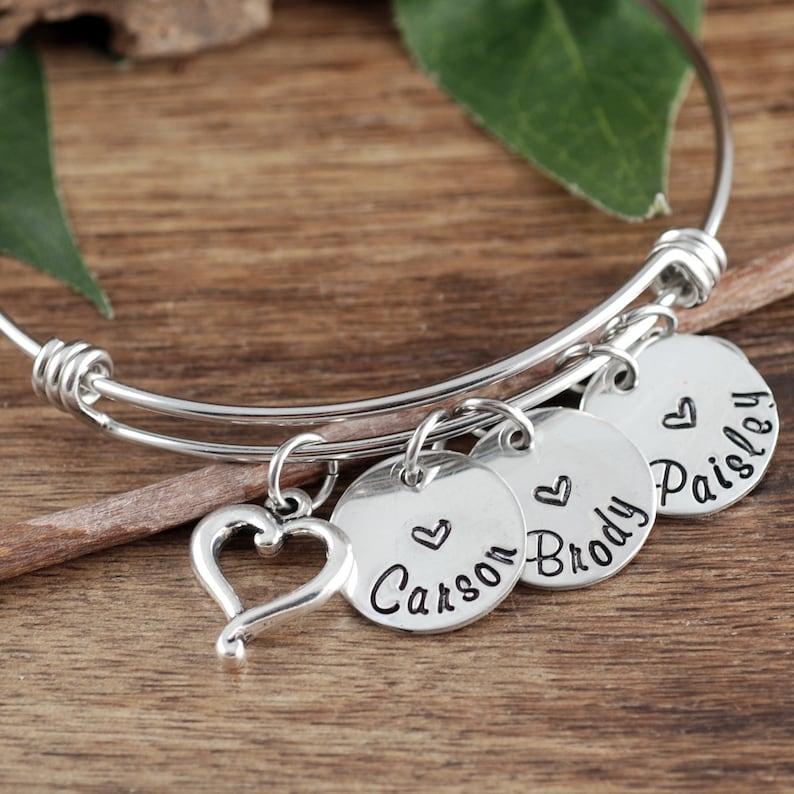 Personalized Mother's Day Bracelet Name Bracelet for Mom Etsy