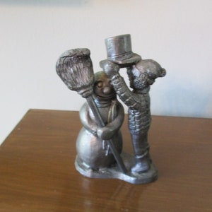 Michael Ricker DANNY Pewter Figurine 1983 Boy with Snowman Certificate 2665