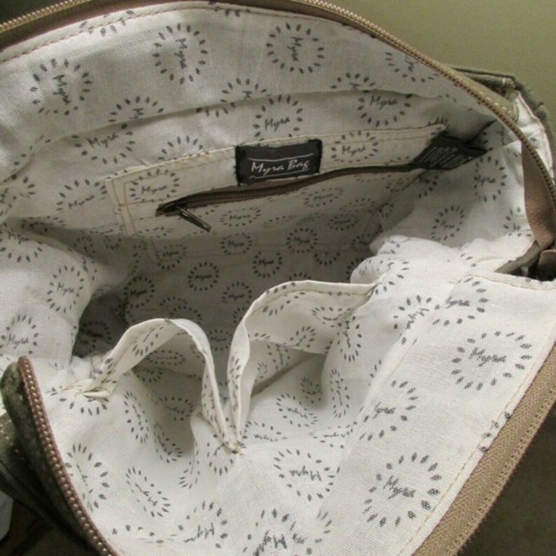 Myra Bag Crossbody Dizzy Circle Upcycle Canvas and Leather Etsy