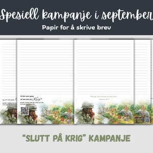 JW Printable Stationery - 'End War' Campaign Sept 2025 (A4 & US Letter)