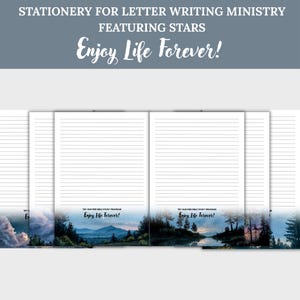 JW Letter Writing Paper - Stars Stationery - Enjoy Life Forever Bible Study Invitation - Printable PDF - 6 Designs JW Letterhead