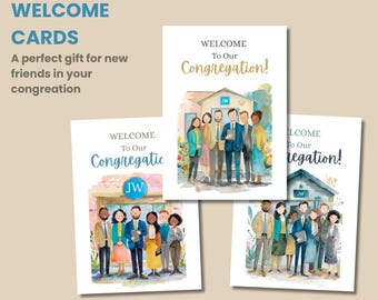 Tarjeta de bienvenida de los Testigos de Jehová para nuevos amigos en la congregación – Tarjeta de felicitación imprimible – Aliento espiritual, descarga en PDF