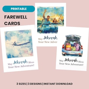 Carte d'adieu imprimable JW | Carte d'adieu JW | SKE Need Greater Bethel Assignment Card d'encouragement Carte numérique Félicitations Bénédiction