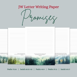 Papel para Cartas TJ para Imprimir | A4 + Carta EUA | 5 Modelos de Versículos Bíblicos | Promessas de Deus | PDFs com e sem pauta