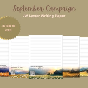 Fin de la Guerra – Papel para Cartas de los Testigos de Jehová – ¿Veremos algún día un tiempo en que no haya más guerra? – Campaña de septiembre de 2025 – Con código QR