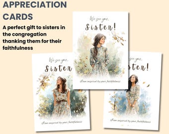 JW Sister Appreciation Card: Printable Thank You Gift (PDF Download