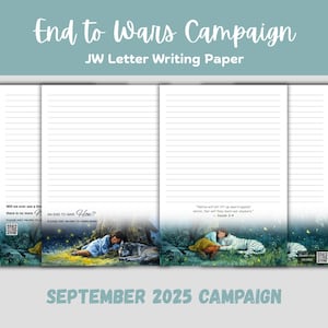 Printable JW Stationery: "An End to Wars" Campaign, Sept 2025 (A4 & US Letter)