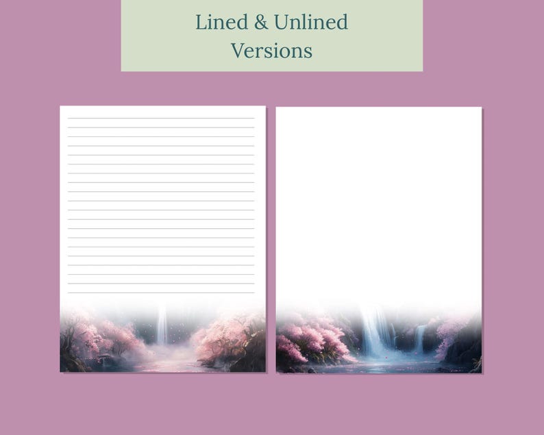 JW Letter Writing Paper – Waterfalls Design | A4 & US Letter | Ministry ...