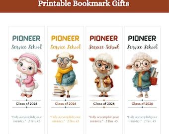 JW Printable Pioneer Bookmarks – 2026 Pioneer Service School Gift – 2 Timothy 4:5 – 4 Designs – JW Gifts