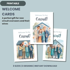 JW Welcome Card for Circuit Overseer – Printable Greeting Card – Spiritual Encouragement, PDF Download