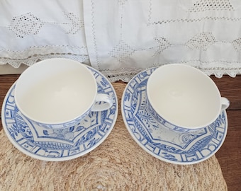 A Gorgeous Gien France Oiseau Bleu Large Teapot-large Teapot-1.1l