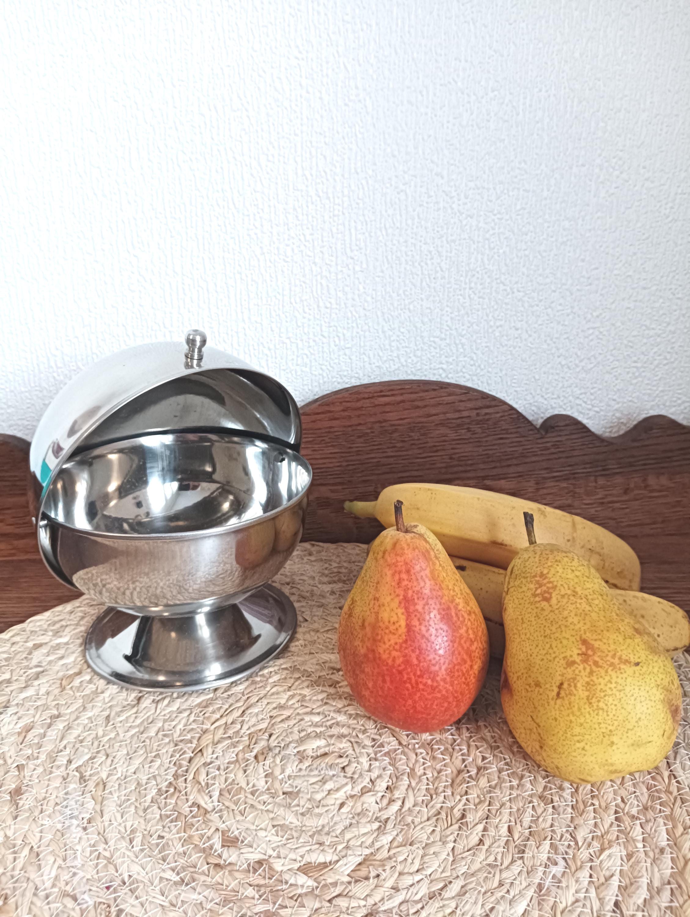 SUCRIER INOX ROUGE RETROCOLORS H.11CM