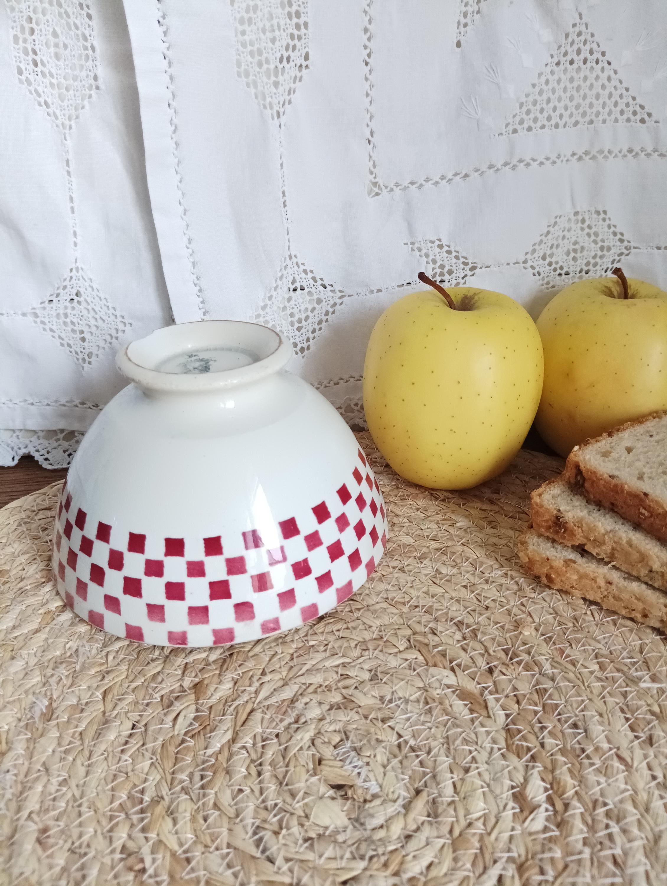 Saucière laurier Saint Amand et Hamage Terre de Fer décor bleu vert