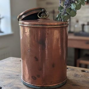 bottiglia di profumo antica in rame, barattolo da farmacia vintage, bottiglia di profumo in rame, antico francese, grande barattolo per essenze e fragranze