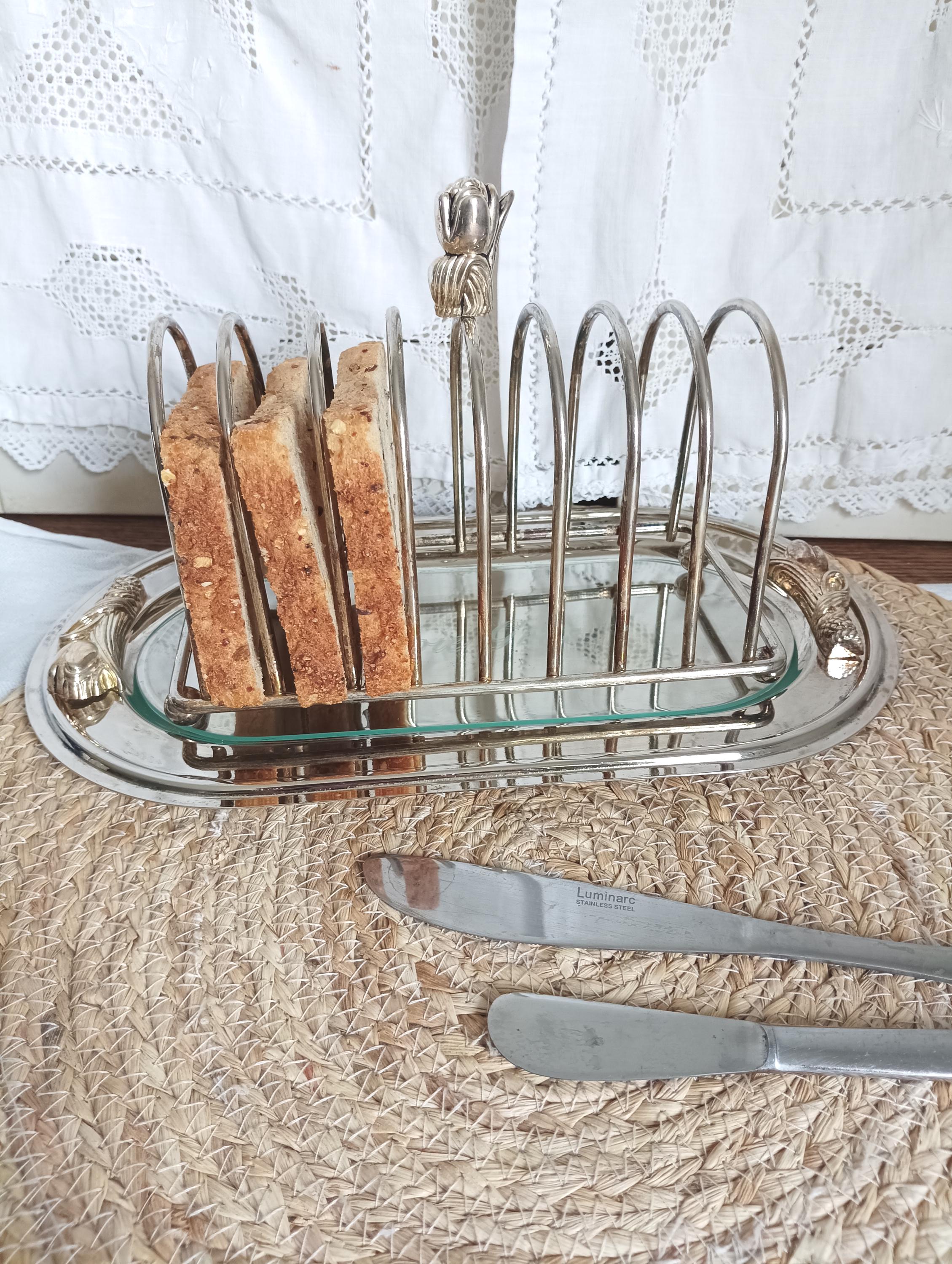 Plat metal argenté diamètre 30 cm | Selency