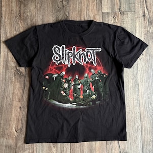 Original Rare Vintage 00s Hot Rock Slipknot IOWA Fadet Cotton T
