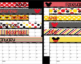 2018-2019 Printable Mickey Mouse Disney Themed School | Etsy