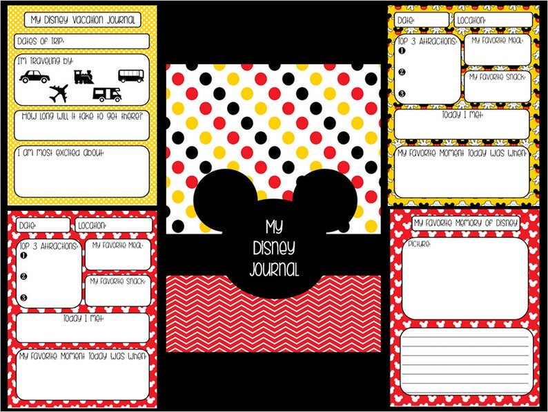 Printable Disney Travel Journal Instant Download - Etsy