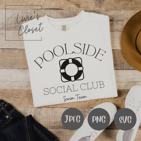 Swim Team SVG, Poolside Social Club, Swim Team Mom SVG, Swim Mom Shirt SVG, Swim Team Season