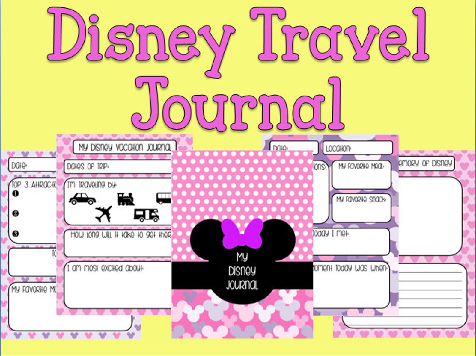 Printable Disney Travel Journal Instant Download - Etsy