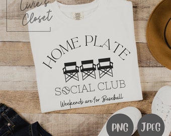 Baseball Mom PNG , Home Plate Social Club, Baseball PNG, Baseball Shirt PNG, Baseball Season