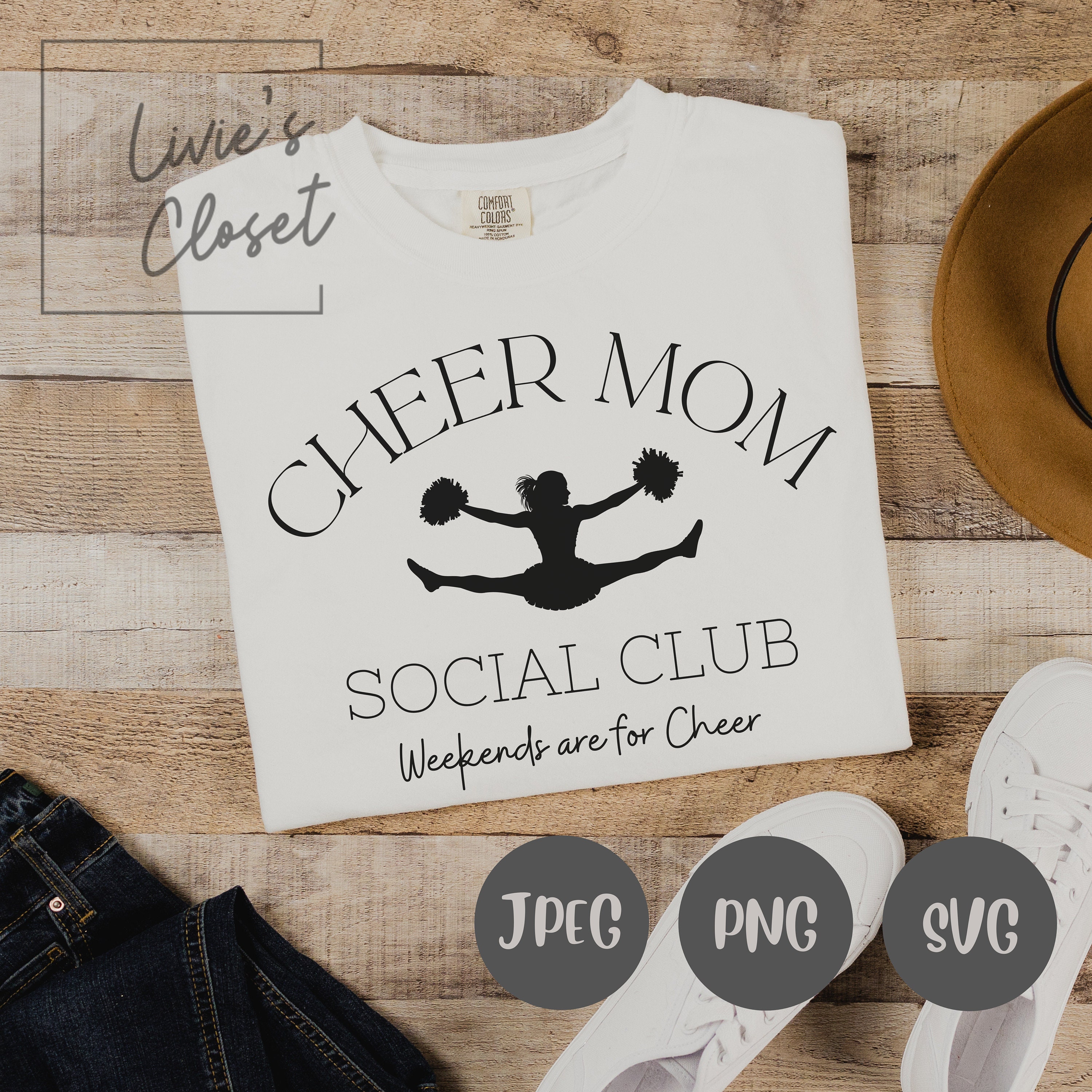 Cheer Mom SVG, Cheer Mom Social Club, Cheer SVG, Cheer Mom Shirt SVG, Cheer