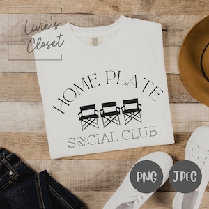 Baseball Softball Mom PNG, Home Plate Social Club, Baseball PNG, Softball Shirt PNG, Baseball Season, Softball Season