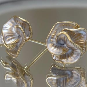 Flower stud earrings for women – floral earrings, delicate flower jewelry