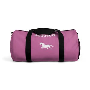 Bolsa esportiva personalizada para cavalos, adicione seu nome - Bolsa de viagem personalizada para academia, presente de aniversário, bolsa esportiva exclusiva