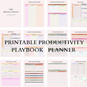 Das Produktivitäts-Playbook | Druckbarer PDF-Planer zur Steigerung der Konzentration, Organisation von Aufgaben und Verbesserung des täglichen Zeitmanagements