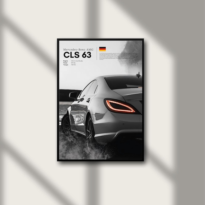 Speed and Elegance Combined: CLS 63 Automotive Art Print