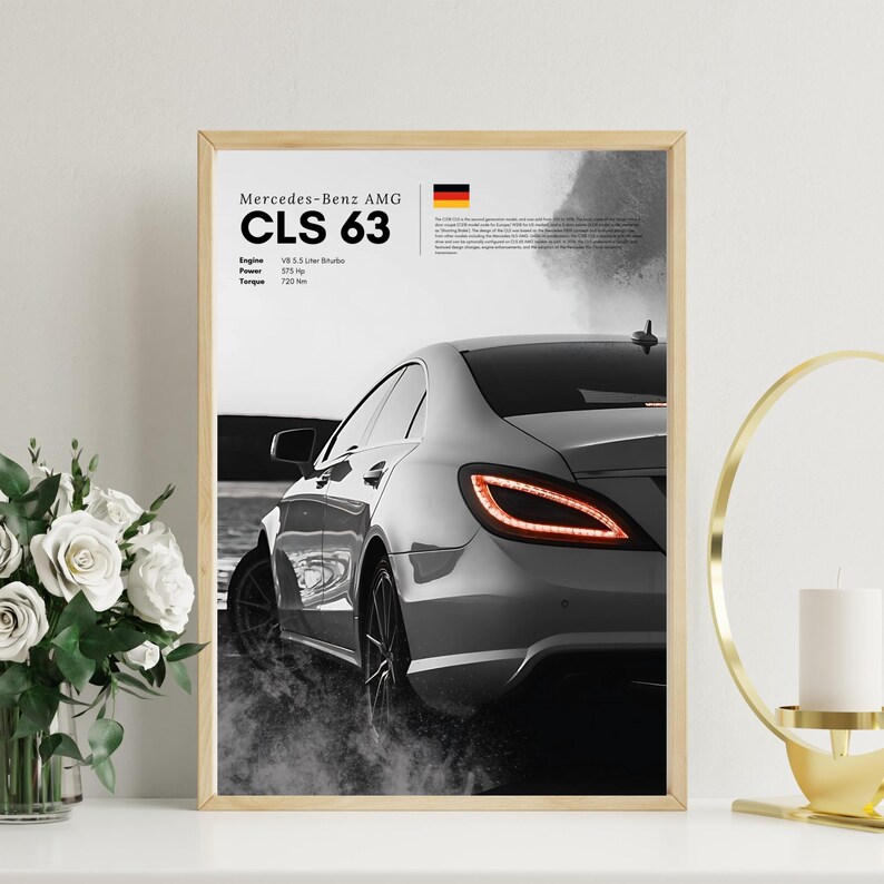 Speed and Elegance Combined: CLS 63 Automotive Art Print