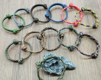 サンプル品☘パラコードブレスレット 4mm調節可能パラコードブレスレット フレンドシップ550コード 普段使い
