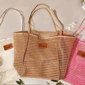 Beach Bag for Girls Trip, Bridesmaid Beach Tote Bags, Custom Bachelorette Trip Gifts for Her, Summer Hobo Bag, Bridesmaid Proposal Bags