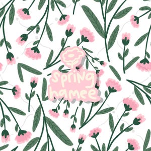 Seamless Pattern Flower, Pink Floral Pattern Png, Floral Seamless Pattern Png, Spring Seamless Pattern, Pastel Flowers Pattern