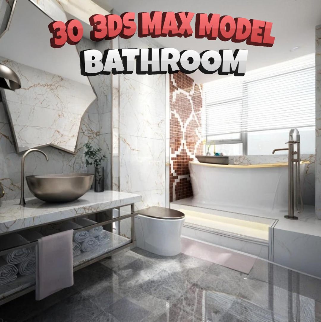 Interior Design 3D MAX Bathroom Library | 3ds MAX Library Files | 3D ...