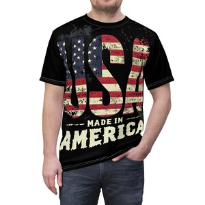 Patriotic Unisex Tee, Made in America Tee, USA Flag Shirt, 4th of July Apparel, Independence Day Gift, Casual Summer Top
