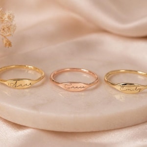 925 Sterling Silver Skinny Name Ring, Personalized Stackable Ring, Custom Minimalist Ring, Bridesmaids Gift, Perfect Gift, Christmas Gift