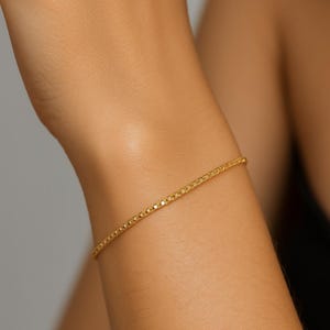 925 Silver-Gold-Rose Gold Chain Bracelet,Minimalist Bracelet,Dainty Bracelet by LumineRosaJewels,Everyday Bracelet,Gift for Her
