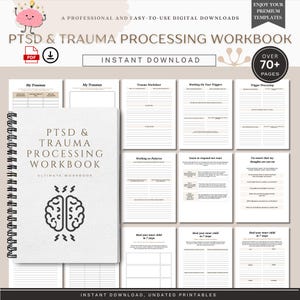 PTSD & Trauma Processing Workbook – Therapy and Healing Journal