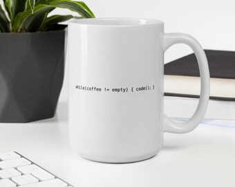 Kaffee in Code Tasse - Lustiges Programmierer Geschenk - Programmierer Kaffee Liebhaber Tasse